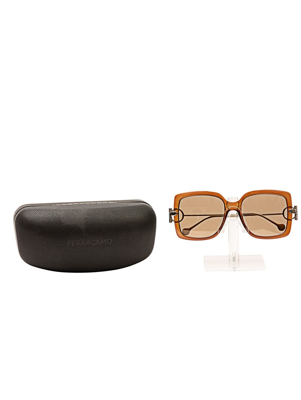 Salvatore Ferragamo Ferragamo Oversized Squared Brown Brown